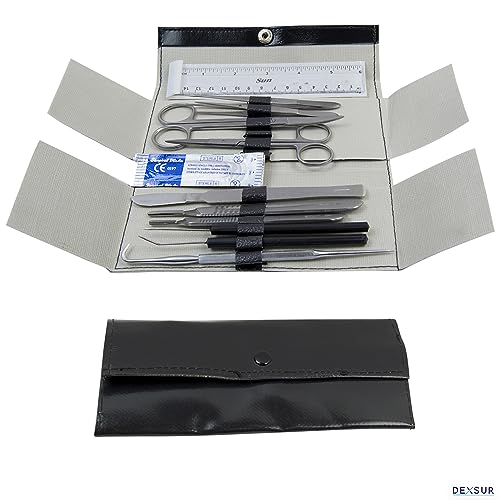 Stainless Steel Dissection Kit for Biology Lab & Anatomy - Scalpel Knife Set for Medical & Veterinary Students, KIT5-12 Pcs - style: KIT5 - 12 Pcs