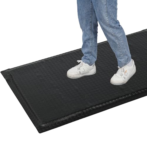 Anti Fatigue Mats Industrial 2' x 3' 15/16" Thick Ergonomic Standing Mat Commercial Heavy Duty Diamond Plate Shop Floor Mat Helps Relieve Back and Leg Soreness - size: 2' x 3'