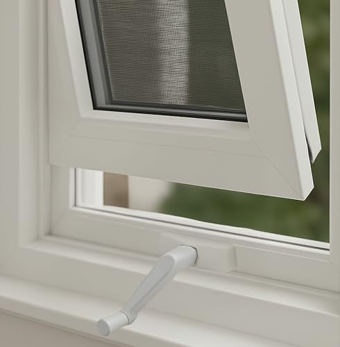 Brixwell Crank Handle White Aluminum 3/8 Inch Spline, 2-11/16 Inch Length, 1-1/2 Inch Height, 9/16 Inch Knob Diameter, Durable Window Hardware Replacement for Smooth Operation and Secure Connection