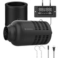 4 Inch Inline Duct Fan with EC Motor and Built-in Carbon Filter, Duct Fan Kit with Temperature Humidity Controller, Grow Tent Kits Ventilation System with Carbon Filter Combo