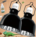 Reptile Light Fixture 2 Packs 5.5'' – Dual Use Dome Lamp with Ceramic Socket for Heat Emitter & Basking Bulbs – Ideal for Bearded Dragon, Snake, Chameleon,Snake Turtle Terrariums