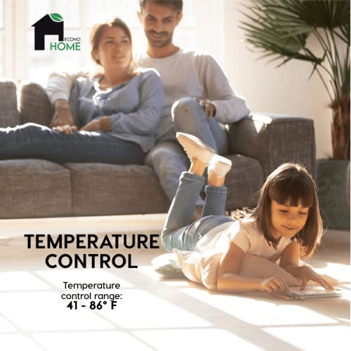 EconoHome Digital Plug in Thermostat - Programmable Thermostat with LCD Screen, Temperature Control & Power Buttons - Compatible with Wall Mount & Portable Heater, Air Cooler, Greenhouse Fans - color: White, size: Digital Control