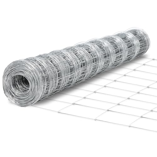 Garvee Cattle Fence 5 ft x 328 ft, Heavy Duty Galvanized Wire Fencing | Wire Fencing for Deer, Goat, Hog, Sheep, Heavy Zinc Coating Farm Wire Fence for Livestock & Yard Protection
