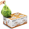 1.6 Gallon Compostable Food Scrap Bags with Handles, 220 Count | 6 liter compost bin liners with handles for kitchen food scraps. Four boxes of 55 bags for 220 bags total - color: 1.6Gal 220Pcs