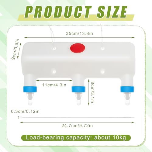 Threlaco 3 Pacifier Small Animal Milk Feeder 3 L/101.45oz Puppy Lamp Goat Milk Feeder Farm Water Bottle Dispenser Animal Drinking Equipment for Professional Breeding - size: 3 Size