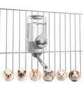 30oz Ball-Tip Hanging Water Bottle for Small Animal Cage Gray | Visible Water Level， Controlled Drinking Flow， Helps Keep Bedding Drier， External Mount Saves Cage Space - color: Gray