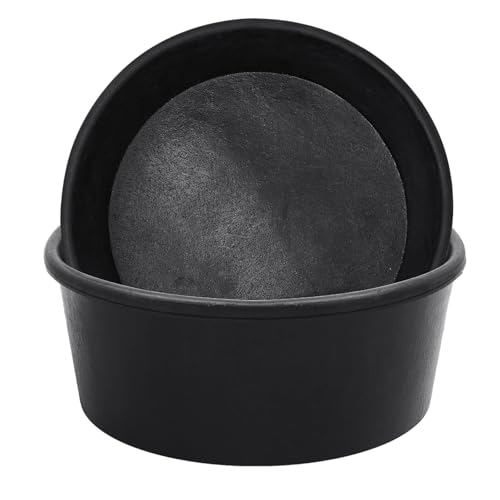 Sadnyy Rubber Feeder Pan, Rubber Feed Pan Utility Horse Feed Bucket Dog Bowl Horse Feeder for Cats Dogs Goats Chicken Dust Bath Container Animal Feeding (4 Quart/ 1 Gallon,4 Pcs) - size: 4 Quart/ 1 Gallon