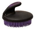 Weaver Equine Palm-Held Fine Curry with Small Rubber Bristles, Purple/Black - color: Purple/Black