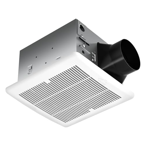 Tech Drive Bathroom Exhaust fan,110 CFM,1.5Sone,4-Inch Duct, | Very Quiet,No Attic access Needed Installation,HVI and Energy Star Certified,Easy to Install, White Grille - size: 110CFM 1.5Sone