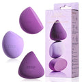 Jessup Multi-Shaped Makeup Sponge Set, Reusable Beauty Sponge Blender SP017 | Latex-Free, Ultra-Soft, Low-Waste, Easy-Clean, Flawless Blending, Precise Application for Foundation Concealer and Powder - color: Purple 3-pcs Set