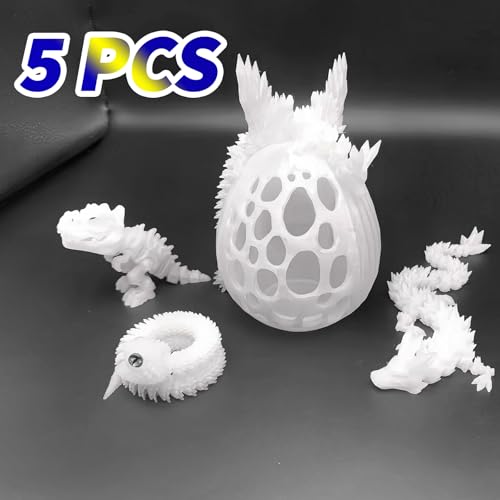 5 Pcs，12" 3D Printed Noctilucent Rainbow Dragon Eggs,Dinosaur,Crystal Dragon Toys,Snake, Animals,Fidget Toy,Desk Executive Toy，Easter Eggs Basket Stuffers,Toys for Boys Kids Teen 5-7 4-6 8-12 - color: Oo-05