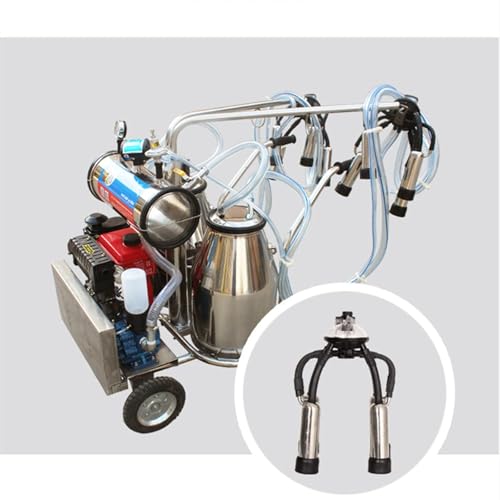 Milking Claw Cluster, Durable Transparent Milk Collection Set for Farm Milking Machine Stainless Steel Black 240CC 1 Pack