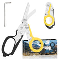 6-in-1 Heavy-Duty Emergency trauma shears (Black Yellow) - color: Black Yellow