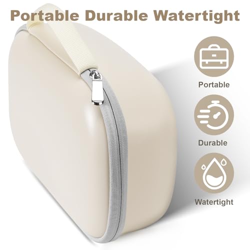 Wearable Breast Pumps Carrying Case, Hard Shell Breast Pump Bag with Waterproof Removable Tray, Breast Pump Storage Bag Compatible with Most of Wearable Breast Pumps (Teal) (Beige) - color: Beige