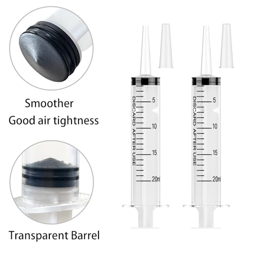 20 Cc Syringe without Needle, 20 Ml Syringe without Needle, 9 Pack | 20ml oral syringe 20cc syringe 20ml syringe for scientific labs, ink, measurement, dispensing, with cap - color: 30(no needle), size: 20 mL