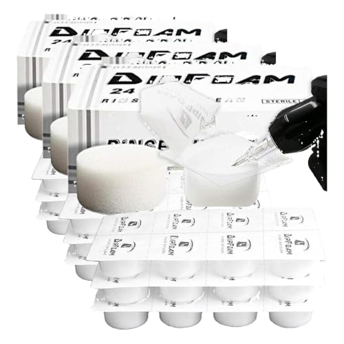 Dip Foam - 24Pcs Dip Cups Rinse Caps Tip Rinse Dip Clean Professional Cartridge Dip Foam Cleaning… (Pack of 3) - size: 24PCS (Pack of 3)