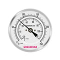 Bimetal Thermometer, Full Stainless Steel, 3" Dial Size, 2-1/2" Stem, 1/2" NPT Back Mount, 0-250 Deg F/-20-120 Deg C, 1% Accuracy - size: L=2.5"