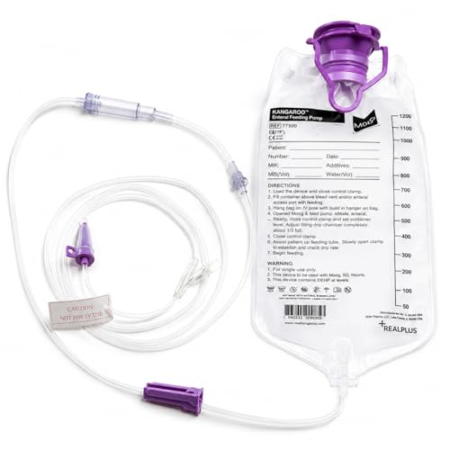 1200ML Enteral Delivery Gravity Feeding Bag Set, Disposable Enteral Nutrition Bag with Slip Tip Connector - Feed Bag Health Care Aids - size: 1 Feedbag