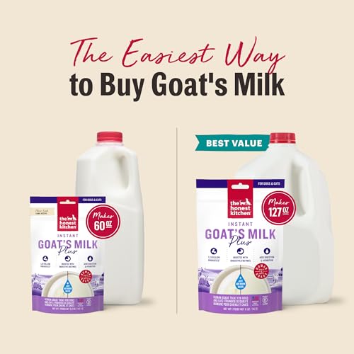 The Honest Kitchen Human Grade Instant Goat's Milk with Probiotics for Dogs and Cats, 5.2 Ounces - size: 5.2 Ounce (Pack of 1)