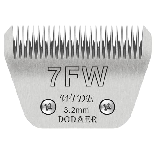 7FW Dog Grooming Blade,Compatible with Andis,Oster A5,Wahl km10 Clippers | Detachable Pet Dog Grooming Wide Blades Cutting length 1/8" 3.2MM - size: 7fw-3.2mm