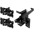 WINSOON 304 Stainless Steel Self Locking Gate Latch and Gate Hinges 1 Set | Heavy Duty Fence Gate Hardware Kit, for Vinyl Fence Gate and Wooden Fences Gate, Adjustable Tension, Automatic, Rust Proof
