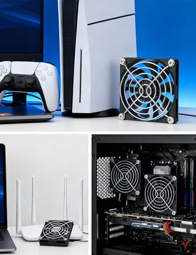 Wathai 2pcs 80mm x 10mm USB Computer Fan, USB Fans for Cooling DIY Exhaust | 2 in 1 Samll Fan for Cooling Receiver DVR PlayStation Xbox Computer Cabinet Cooling 80x80x10mm - size: 80x10mm (5V)
