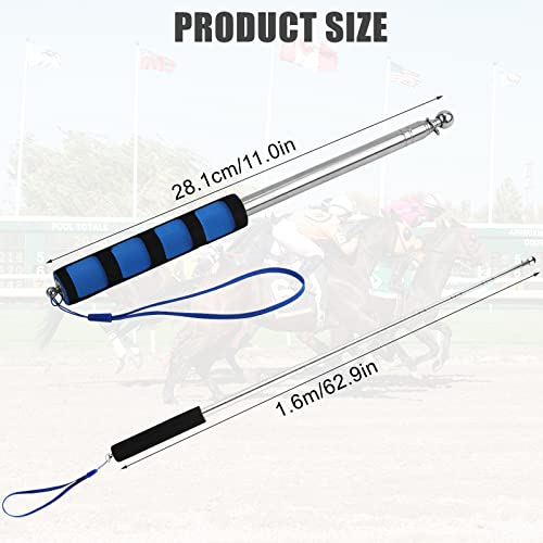 SAVITA 5PCS Horse Training Flags with 63in/1.6m Telescopic Poles (Five Colors)