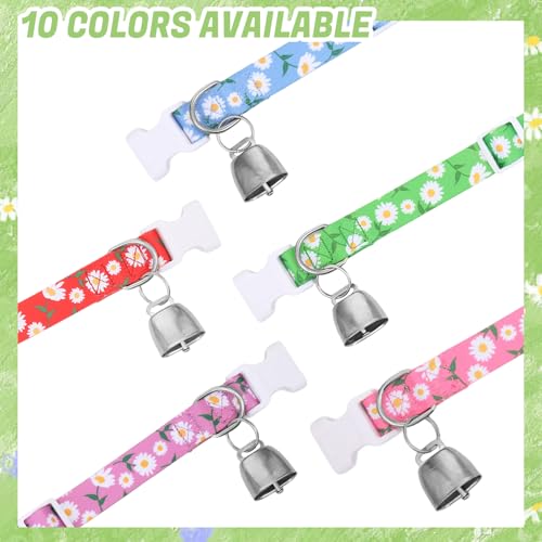 5 Pack Floral Goat Collars Adjustable Grazing Collar with Copper Bells | Anti-Lost Loud Bronze Bell for Farm Animals Sheep Cows Goats Accessories - color: 5 Pack