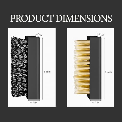 GOTO Shoe Cleaning Brush Set, Soft & Hard Bristle Shoe Brush for Sneakers, Boots, Leather, Mesh, Rubber & Crystal Soles, Sturdy Boot Brush Kit, Effective Stain Removal Shoe Brushes for Cleaning