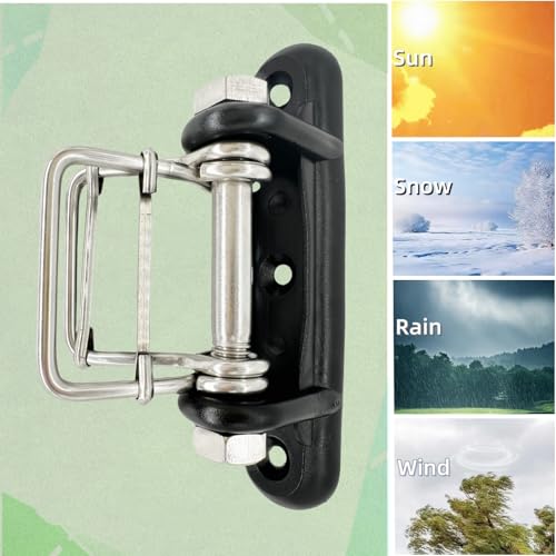 10Pcs Electric Fence Polytape Insulators Buckles for 1.7" Tape | Interlocking buckles for tautness. Impact-resistant, non-conductive. Triple anchor points. Modular for corners/ends/gates