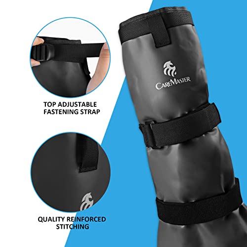 Hoof Soaking Boot for Horse, Waterproof PVC Hoof Soaker Bag with EVA Foam Pad, Secure 3-Strap Equine Icing & Soaking Boot for Hooves Care, Fits Most Hooves - color: Black