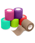 FriCARE Self Adhesive Bandage Wrap, Medical Tape in First Aid Kit | Elastic Cohesive Bandages for Sports/Vet/Wrist Ankle Wounds, 2 Inches X 5 Yards, Latex-free 6 Rolls, Ocean Depth - color: Ocean Depth