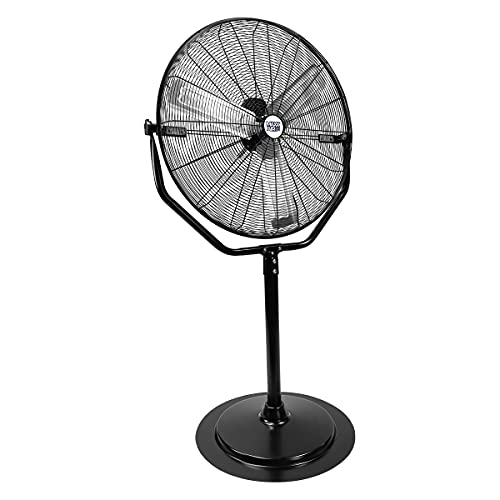 Maxx Air Industrial 30" Pedestal Fan, Powerful Heavy Duty Commercial Fan for Warehouses, Factories, and Large Spaces, Adjustable Height, Durable Construction, High Velocity Air Circulation