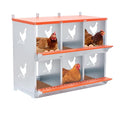 6 Compartment Galvanized Steel Nesting Box Wall Mount | Galvanized Steel Rustproof & Weather Resistant|Vented Design Keeps Interior Dry & Odor Free|Tool-Free Assembly - size: 31.8"L x 17.0"W x 25.0"H