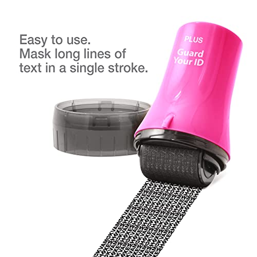 Guard Your ID Wide Identity Theft Protection Roller Stamp, 3-Pack for Mail - color: Pink, size: Wide 3-Pack