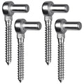 Insaga 304 Stainless Steel Gate Hinges 4Pcs One-Piece Cast Non-Welded Farm Gate Hinge for Wooden Fences, Lag Screw Hinge Rustproof Surface Mount Hinges for Outdoor Garden Shed Cattle - color: M12 Pin Hinge-4Pcs