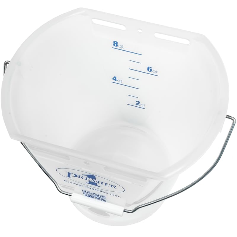 Premier 1 Lamb 'N' Goat Kid Prima Orphan Feeding Bucket – 2 Gal, Round | 3 nipple holes. See-through bucket for easy milk monitoring. Easy to clean. For orphan lambs & goat kids. - size: 2 Gallon Round - 3 Holes