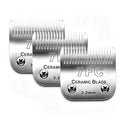 3PCS 7FC Blades Dog Grooming Blades Compatible with Andis/Wahl Dog Clipper | Cut Length 1/8-Inch (3.2MM),Dog Clipper Blade compatible with Oster A5/Wahl KM Series ,Ceramic Blade & Stainless Steel Blade - color: 3pack #7fc