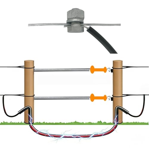 16 Gauge 164ft Electric Fence Double Insulated Wire | Heavy-Duty Underground Hard Cable, Aluminum Core Low Resistance, 15Kv. For Direct Burial, Under Gates. Includes Split Bolt - size: 50meters/164ft