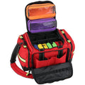 Lightning X LXMB35 EMT Trauma Bag – Large ALS Medical Bag with 6 Color-Coded Pouches, MOLLE Panel, Waterproof Bottom, Reflective EMS Gear for First Responders - color: Red