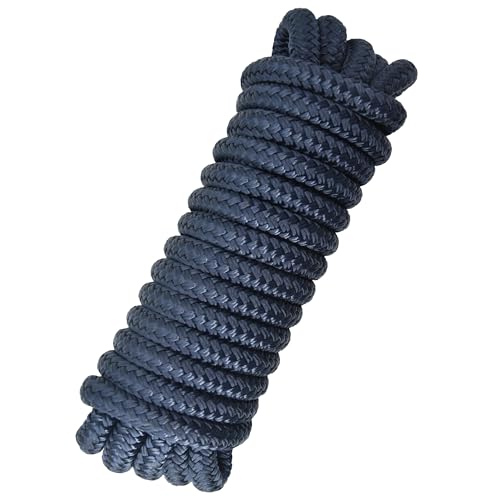 TetherTite Boat Dock Lines 5/8 Inch 20/25/30 Ft,Double Braided Nylon Boat Dock Lines with Loop, Mooring Line Marine Rope (3/4" x36') - size: 3/4"x36'