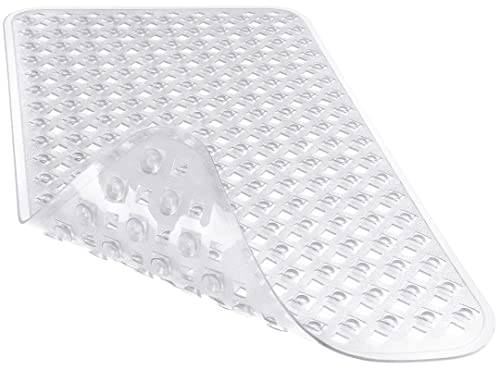 Yimobra Bathtub Mat Non Slip, Shower Mat with Strong Suction Cups & Drain Holes, 28"X16", Anti Slip Bath Tub Mat for Inside Shower, Machine Washable Fast Drying, Bathroom Essentials, Clear - color: Clear, size: 27.5 X 15.5 Inch