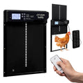 Giantex Automatic Chicken Coop Door Solar Powered with Light Sensor & Timer | Aluminum Auto Chicken Door, 4 Modes, Anti-Pinch Safety Protection, LCD Display, Remote Control, USB Charging Included