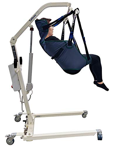 Universal Divided Leg Lift Sling with Headrest (Large) Compatible with Hoyer, Invacare, McKesson, Drive, Lumex, Medline, Joerns and Other Patient Lifts, Solid Fabric Polyester - size: Large (Pack of 1)
