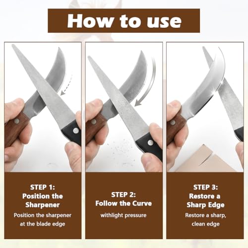 Hoof Knife Sharpener, Farrier Tool, Honing Rod with Solid Wood Handle, Portable Knife & Tool Sharpener with Lanyard for Hoof Care(Size:2 Pcs)