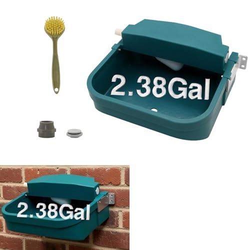 9L/300oz Automatic Dog Water Bowl Wall Mounted for Chicken Cat Cattle Sheep