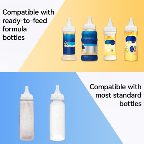 VANEST 6-Pack Bottle Nipples Compatible with Similac/Enfamil, Standard Flow | Compatible with Ready to Feed Formula Bottles and Most Standard Bottles, Replacement Silicone No Spill, 6ml/min