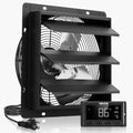 VEVOR 10 inch Exhaust Fan, Wall Mounted Attic Fan with Variable Speed, Temperature & Humidity Controller, 1000 CFM, Automatic Shutter - size: 10 Inch