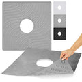 Vive Shower Mat - 22" by 22" Square Non Slip Large Bath Mat for Bathtub - Patented Design - Suction Cup Traction Skid Pad for Stalls Floors Tub - Textured Rubber with Drain Hole | Patented Design - Suction Cup Traction Skid Pad for Stalls Floors Tub - Tex