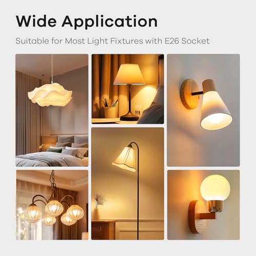 Linkind A19 LED Light Bulbs Dimmable, 60W Equivalent, Energy Efficient 9W, 2700K, 800 Lumens, E26 Standard Base, Lighting for Bedroom Living Room Home Office, 6 Packs - color: 2700k-60w 6pcs